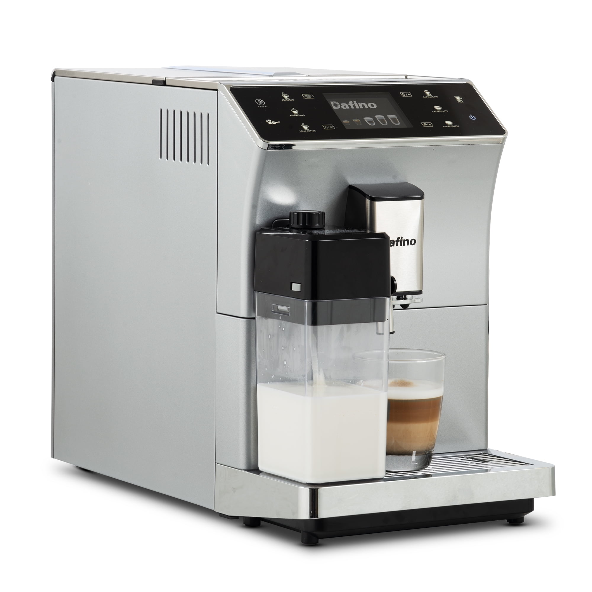 Eficentline-205 Fully Automatic Espresso Machine 15 Bar Gold Pressure, One  Touch Coffee Machine with Manual Milk Frother for Cappuccino & Latte,  Stainless Steel, Black (Espresso Machine w Milk Frother)