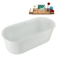 thumbnail image 4 of 59" Streamline N4520BNK Soaking Freestanding Tub and Tray With Internal Drain in Brushed Nickel, 4 of 11