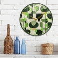 thumbnail image 3 of Yayeee Wall Clock Battery Operated 11.9" Silent Quartz Non-Ticking for Living Room Decor, Green Circle, 3 of 8