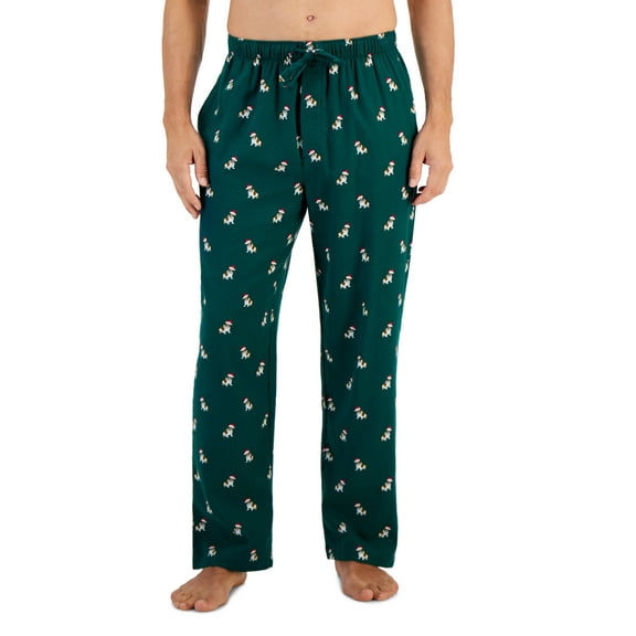 Club Room Mens Flannel Pajama Pants Eden Green 2XL