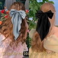 thumbnail image 4 of YooGuoGuo Hair Bows for Women Girls 3Pcs Pink Red Rose Red Silky Satin Large Bows Hair Clip Oversized Hair Ribbons Long Tail Big Bows Hair Accessories, 4 of 9