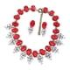thumbnail image 5 of Conjunto de collar y pendientes para boda, joyería nupcial, aleación, acrílico, accesorios de vestir Rojo, 5 of 9