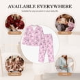 thumbnail image 6 of KLL Rabbit Face Print Women's Long Sleeve Pajamas with Pants Sleepwear Loungewear 2 Set-Small, 6 of 7