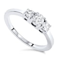 thumbnail image 2 of Pompeii 1/2 Ct Three Stone Lab Grown Diamond Engagement Ring 10k White Gold, 2 of 4