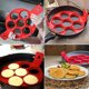 thumbnail image 4 of Moldes para panqueques con 7 agujeros, molde para huevos fritos, silicona reutilizable, antiadherente, para hacer panqueques, anillo para huevos, haga rápidamente un pastel para ahorrar un t, 4 of 5