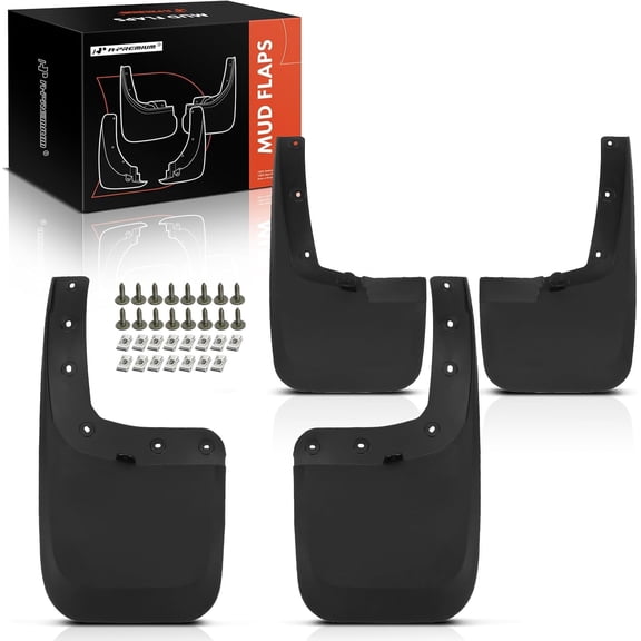 A-Premium 4PCS Mud Flaps Compatible with Ford Ranger 2024 2025 Crew Cab Pickup, Heavy Duty, 4-Door (Only for XL, XLT, Lariat), Front and Rear Splash Guards Mudguards, No Drill Required
