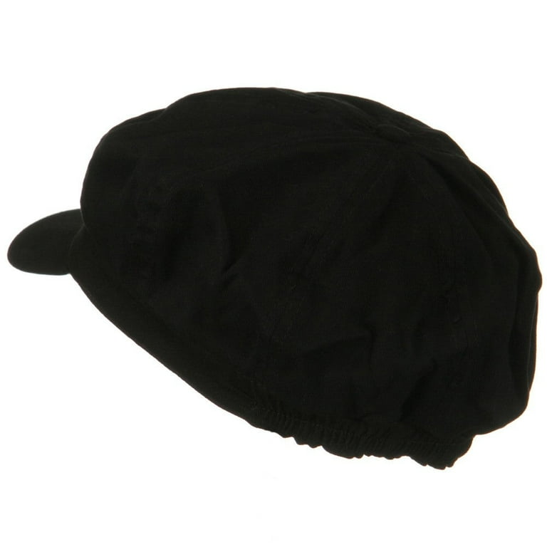 Cotton Elastic Big Size Newsboy Cap - Black 2XL-3XL Cotton Elastic Big Size Newsboy Cap - Black 2XL-3XL