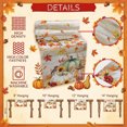 thumbnail image 5 of Table Runner 36 Inches Long, Fall Maple Leaf Decorative Table Runner for Party Wedding Home Decor, Thanksgiving Pumpkins Squirrel Retro Wooden Dresser Scarves for Bedroom Kitchen Decor 13x36 Inch, 5 of 8