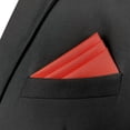 thumbnail image 3 of Pocket Squares for Men Red Silk Solid Color, 3 of 5