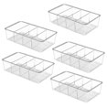 thumbnail image 1 of 5 paquetes de almacenamiento de alimentos organizador, organizador de plástico con 3 divisores Afortunado Sencillez, 1 of 5