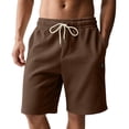 thumbnail image 4 of ZRGHAOYLQ Men's Soft Corduroy Casual Shorts Elastic Drawstring Waist 5 Inch Shorts with Side Pockets Solid Color Summer Vacation Shorts, 4 of 8