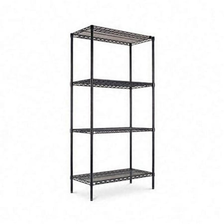 

Industrial Wire Shelving Starter Kit 4 Shelves 36w x 18d x 72h Black