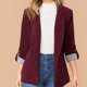 thumbnail image 4 of Chaqueta De Oficina De Trabajo De Manga Larga Con Frente Abierto Casual Para Mujer Blazer, 4 of 7