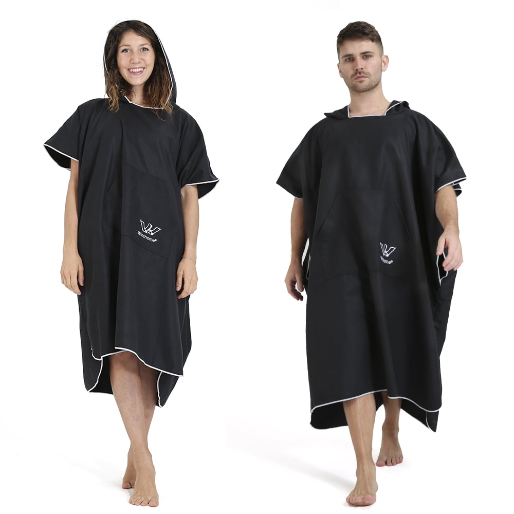 Mens 100%Cotton Changing Robe Towel Poncho Surf Beach Hoodies Pajamas Dress Tops 