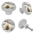thumbnail image 4 of Rabbit Fluorescent Drawer Pulls with Screws: Round 4-Pack Glow-in-the-Dark Knobs, Suitable for Cabinets, Wardrobes, Dressers - Furniture Decor Featuring Drawer Pulls,Dresser Hardware, 4 of 6