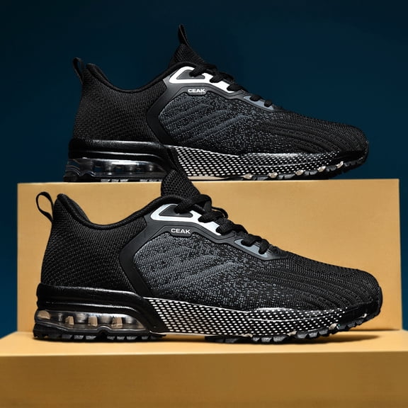 New Hot-Selling Men's Casual Men's Shoes Air Cushion Shoes Knitted Fabric Upper Sneakers