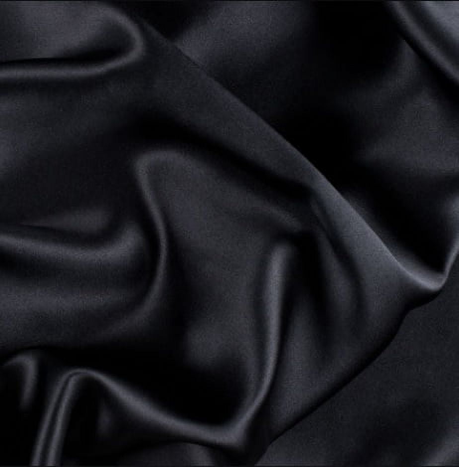 Black Stretch Silky Satin Fabric by Yard - Walmart.com