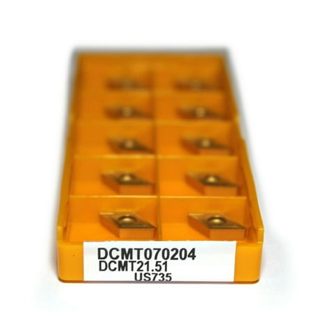 

10pcs DCMT070204 US735/UE6020/VP15TF Carbide Insert Lathe Cutting Tool Bit CNC