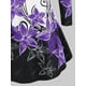 thumbnail image 4 of Camiseta con Estampado de Flores en Talla Extra Rosegal  Mangas largas de talla grande, 4 of 5