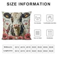 thumbnail image 5 of YINGXI  Just A Girl Who Lovers Cows Floral Throw Pillow Case, Leopard Print Floral Dairy Cow Decorative Cushion Cover for Farmhouse Home Bedroom Girls Room,Cow Lovers Gifts,Girls Women Gifts 22x22in, 5 of 5