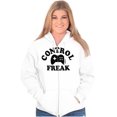 thumbnail image 3 of Control Freak Controller Geek Gamer Unisex Fleece Graphic Zip Up Hoodie Brisco Brands 2X, 3 of 5