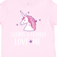 thumbnail image 4 of Inktastic Grammy and Grandpa Love Me Girl Unicorn Girls Toddler T-Shirt, 4 of 5