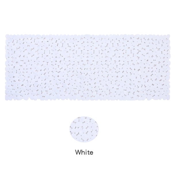 Yhmxh Alfombrillas de baño para baño Alfombra de baño Alfombra antideslizante para baño de piscina, de PVC, con piedras pequeñas y guijarros, alfombra larga para suelo. Decoración del baño