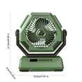 thumbnail image 3 of Amacok 3 Speeds Travel Rechargeable Camping Fan, Quiet Outdoor Desk Table Fan, 6000Mah Tent Fan Quiet Beach Fan with LED Lighting, for Tent, 3 of 6