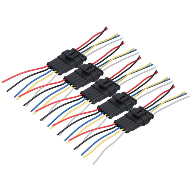 Filfeel Connecteur de Fil Automobile, 5 Pcs Connecteur Électrique de Voiture Étanche Anti-Inflammable Résilient Antioxydant Connecteur de Fil Automobile, Connexions de Fils
