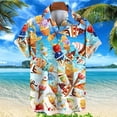 thumbnail image 2 of Camisa hawaiana con estampado de helado para hombre, camisa española de manga corta, ropa de calle de verano, moda para fiesta en la playa, 2 of 5