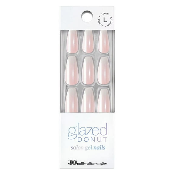 DASHING DIVA - GEL NAIL - GLAZED DONUT - ROSEWATER GLAZE-COFFIN Ongles prêts- à- coller