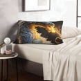 thumbnail image 6 of Lsque Golden White Fire Dragon Pattern Pillow Case – Soft & Cozy Throw Pillow Cover, Hypoallergenic Cushion Case for Sleeping Women with Envelope Closure-16"x24", 6 of 6