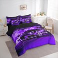 thumbnail image 3 of Manfei Speed Racing Car Bedding Comforter Set 7pcs for Teen Boys Men, Purple Sports Car King Bedding Sets, Race Car Game Bed Sheets, Microfiber Bedroom Decor, 3 of 8