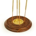 thumbnail image 3 of Incense Burner - Wooden Round Plate Flowers - 4 inches, 3 of 3