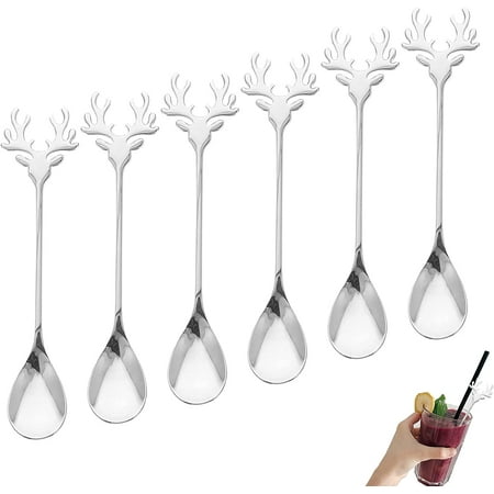 

Set of 6 Moose Mixing Spoons (Silver)