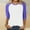 Purple, variant on Tittly T Shirts for Women Tshirts Shirts Women Long Sleeve Round Neck Top Solid Color Color Matching Fashion Sleeves Casual T Shirt Summer Tops Basic Tees Hot Pink L