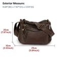 thumbnail image 3 of AOUNQ Crossbody Bags for Women,Retro Denim Bag,Ladies Leather Purses and Handbags,Fashion Shoulder Bag Hobo Bag Pocketbooks,Coffee, 3 of 5