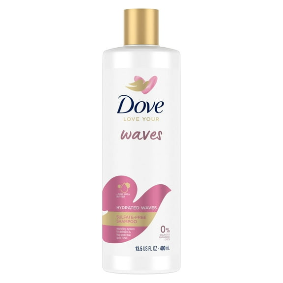 Dove Love Your Waves Sulfate-Free Shampoo Hydrated Waves, 13.5 oz