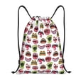 thumbnail image 1 of Saiise Halloween Mouth Pattern Sports Drawstring Backpack - String Swim Gym Bag with Wet Proof Pocket for Women&Men-Small, 1 of 6