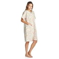 thumbnail image 2 of Casual Nights Women's Floral Woven Snap-Front Lounger House Dress, 2 of 5