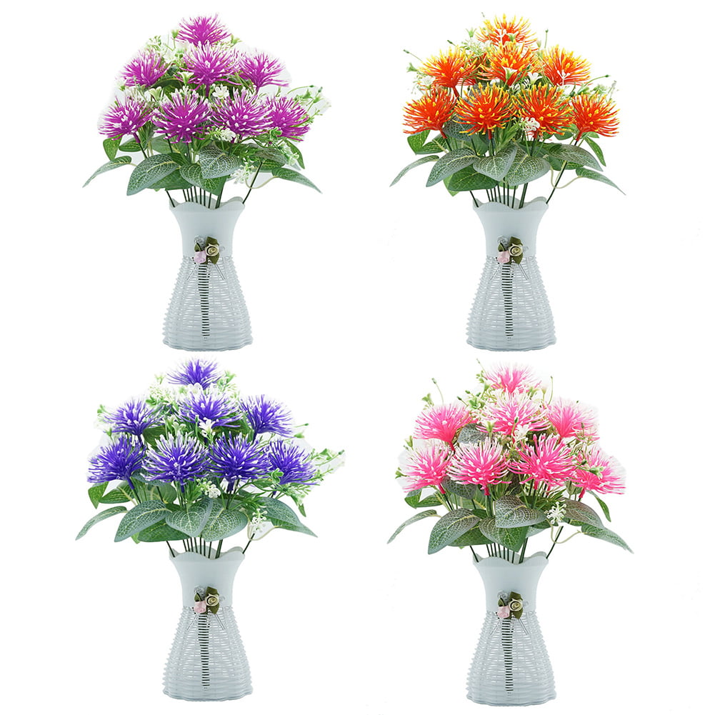 Details about   Artificial Flowers In Pot With Vase Fake Plants Lotus Home Garden Outdoor Decor 
