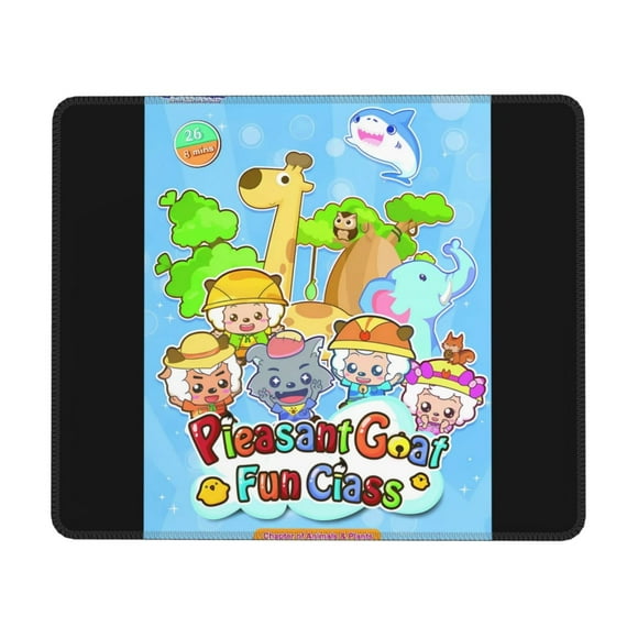 Pleasant Goat And Big Big Wolf Rubber Lock Edge Mouse pad, Office Desk pad, Writing pad, Multi Code Game pad Mouse Pads for Computers Laptop Mouse Mouse Pad
