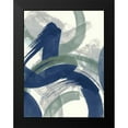 thumbnail image 2 of Nai, Danhui 15x18 Black Modern Framed Museum Art Print Titled - Navy Brushy Abstract II, 2 of 5