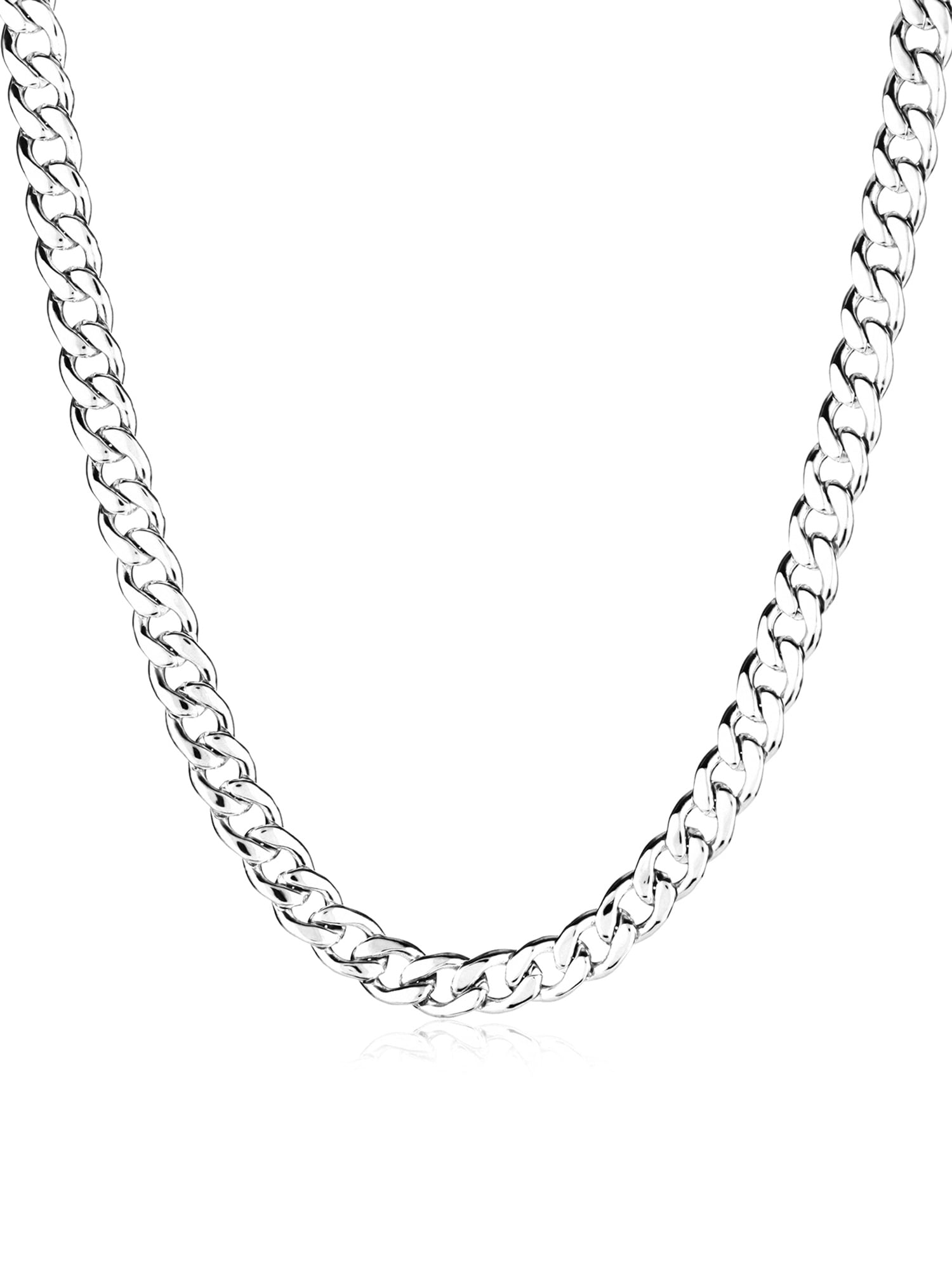 Coastal Jewelry Stainless Steel Curb Chain Necklace (9mm) 24