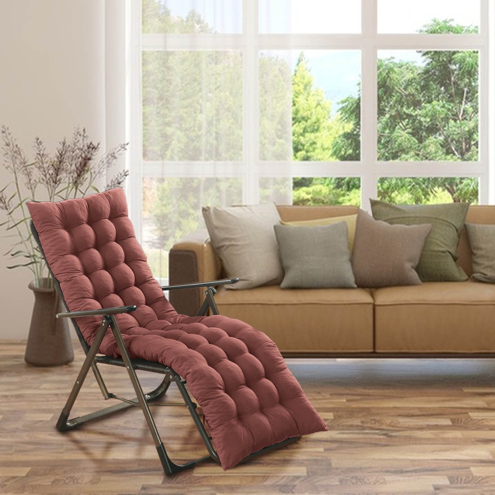 Muecwrye Outdoor Cushions Clearance, 63"x20" Chaise Lounge Cushions, Office Chair Cushion, Lounge Chair Cushion for Lawn Pool Outdoor Indoor Patio Home Furniture
