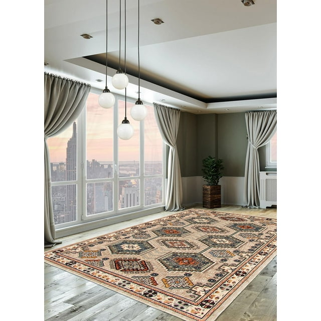 ECARPET Qashqai Taupe Rug