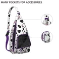 thumbnail image 2 of Vintage Highland Cow Print Sling Backpack – Cute Farmhouse Floral Cow Crossbody Bag for Women & Men, Lightweight Hiking Daypack, 2 of 4