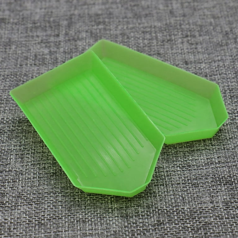 Bead Sorting Tray Sorting of Plastic Beads Pan Frame DIY Diamond Oil Painting Cross Stitch Tools Craft Project 3.54x1.89 inch Green, Size: 94.8