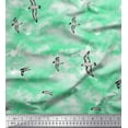 thumbnail image 1 of Soimoi Poly Georgette Fabric Sky & Flying Swift Bird Print Fabric by the Yard 52 Inch Wide, 1 of 1