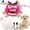 Rosette Bobby, variant on Teddy Run-Interactive Dog Toys for Boredom Moving Dog Toy for Stimulating Play Pet Plush Squeaky Ball for Small Medium Breeds with Type C Cable